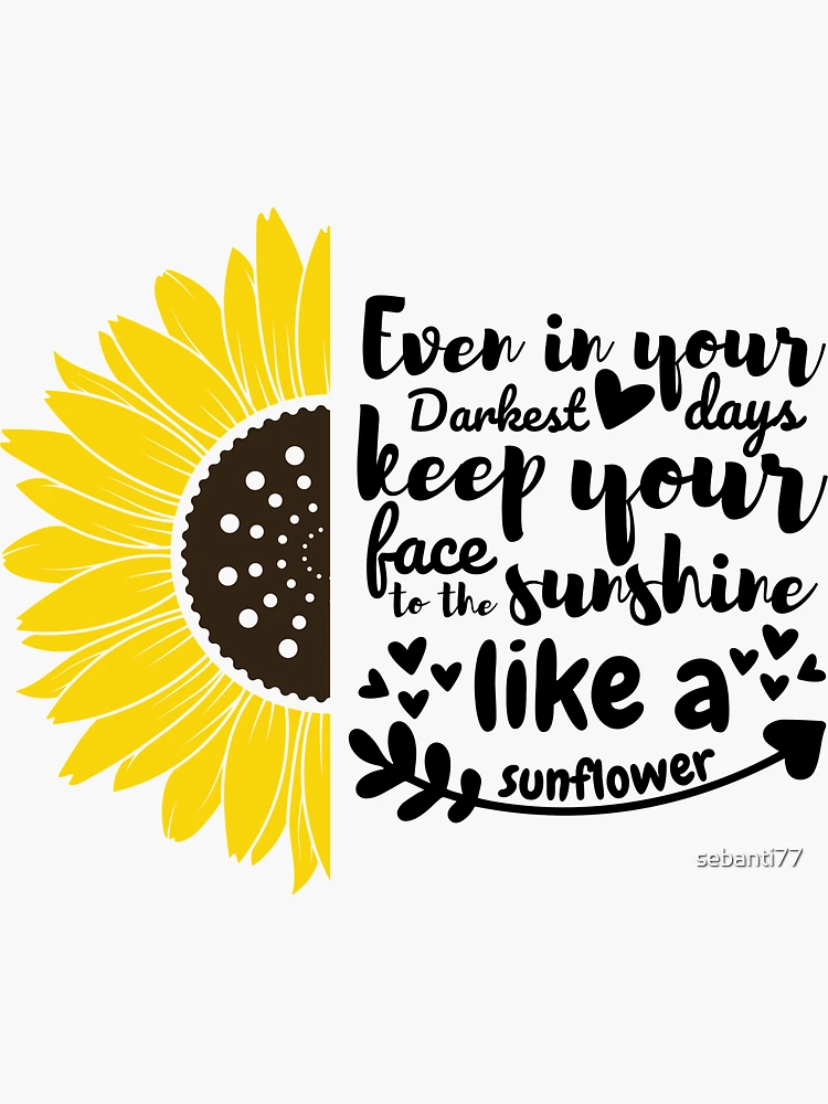 Positive Affirmations Pink Sunflower Motivational' Sticker