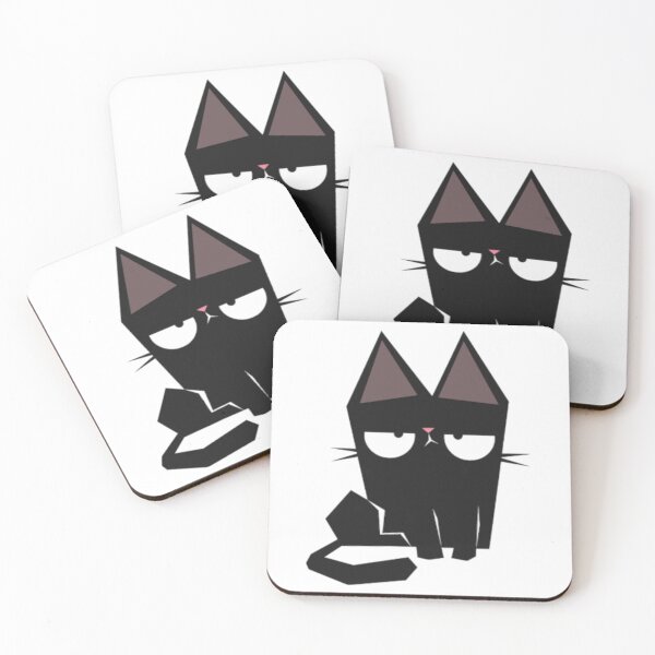 Item preview, Annoyed Black Cat   designed and sold by ClarenceSimon.