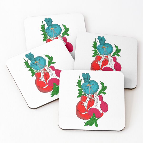 Item preview, Hanging Boxing Gloves with Leaves of Victory and Bird - Classic Tatoo Style designed and sold by ReadytoWork.