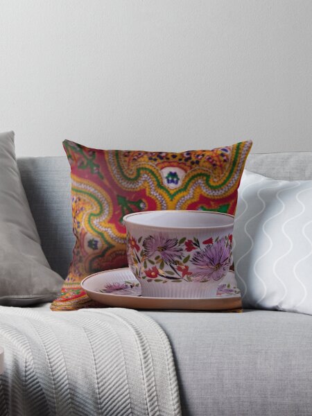 Item preview, tea cup with floral ornament designed and sold by mrivserg.