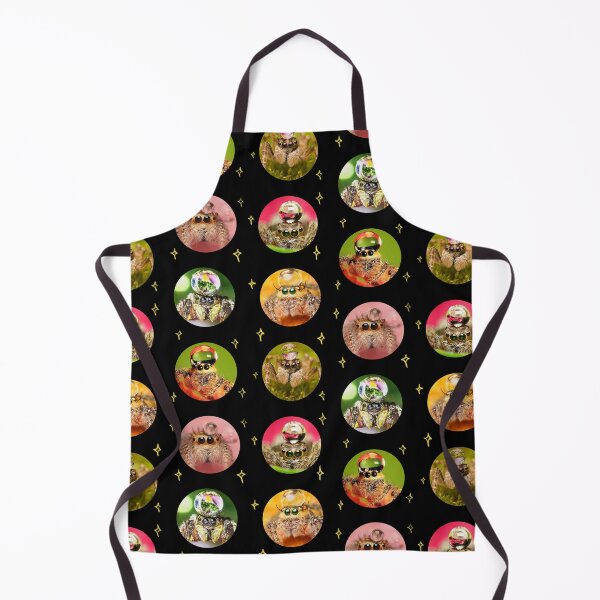 Item preview, Colourful cute peacock jumping spiders with water droplet hats pattern designed and sold by AJPaint.
