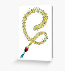 Magic Paint Brush Swirl Greeting Card