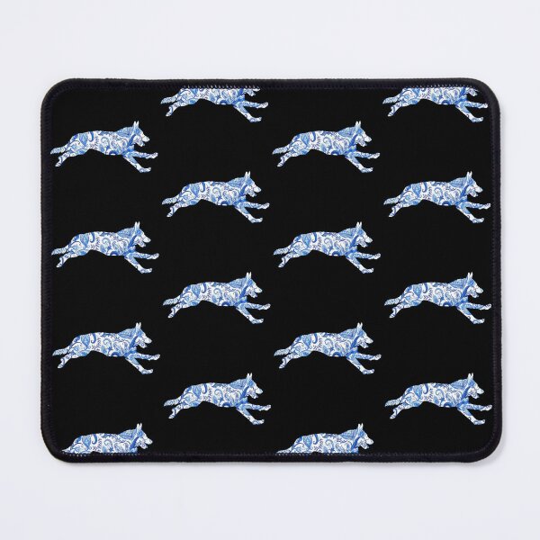 Item preview, Paisley blue running german shepherd designed and sold by ODINDISA.