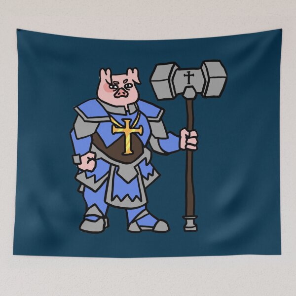 Item preview, Fantasy Tabletop Piggy Paladin Cute   designed and sold by ClitusSmith.