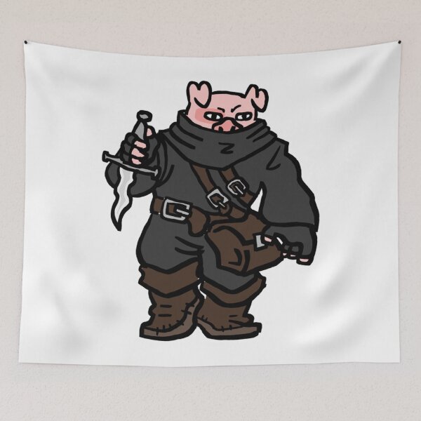 Item preview, Fantasy Tabletop Piggy Rogue Cute   designed and sold by ClitusSmith.