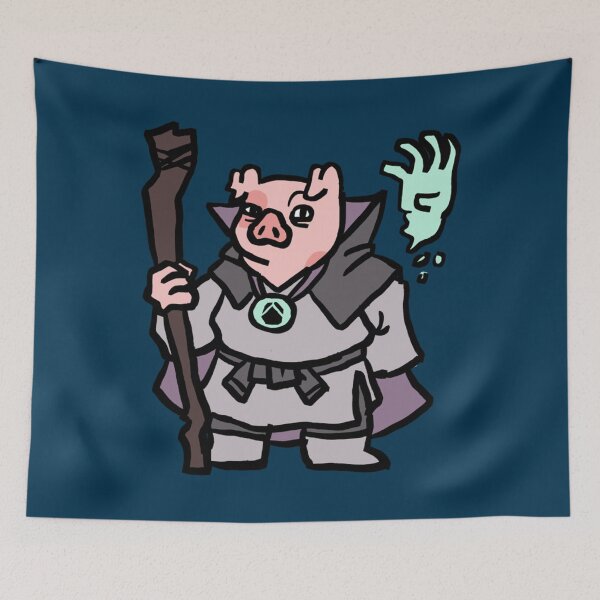 Item preview, Fantasy Tabletop Piggy Wizard Cute   designed and sold by ClitusSmith.