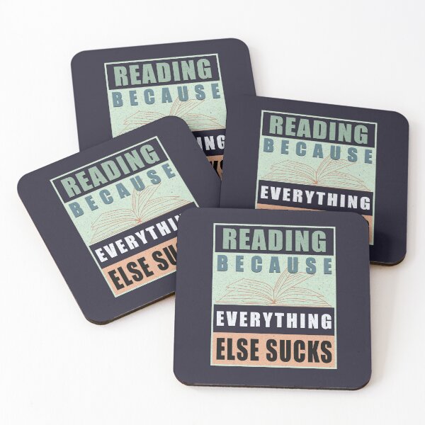 Item preview, READING BECAUSE EVERYTHING ELSE SUCKS VINTAGE FOR BOOKWORMS designed and sold by The Bookworm Store.