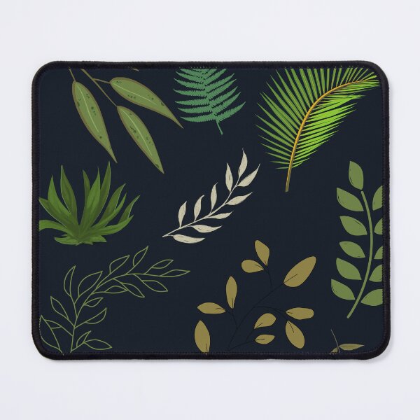 Item preview, leafy pattern BLACK designed and sold by Anannya  Mondal.