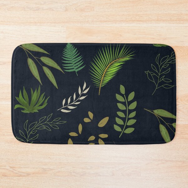 Item preview, leafy pattern BLACK designed and sold by Anannya  Mondal.