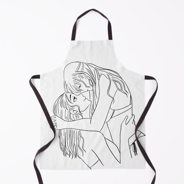 Item preview, Lesbian Hugs Line Art Print | Lesbian Couple Drawing designed and sold by Regenbogenn.