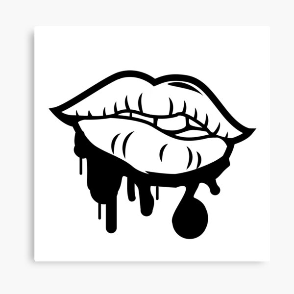 Dripping Lips & Biting Wet Mouth SVG Cut File