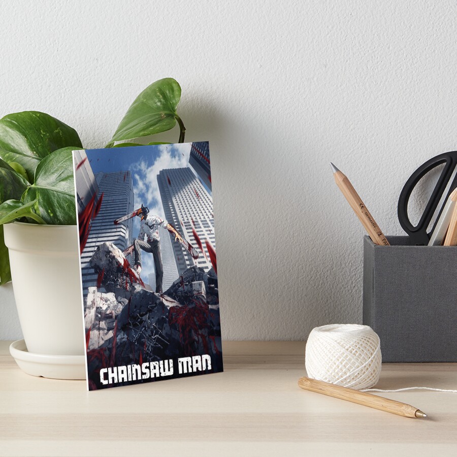 "Chainsaw Man key visual" Art Board Print for Sale by SeerEmperor
