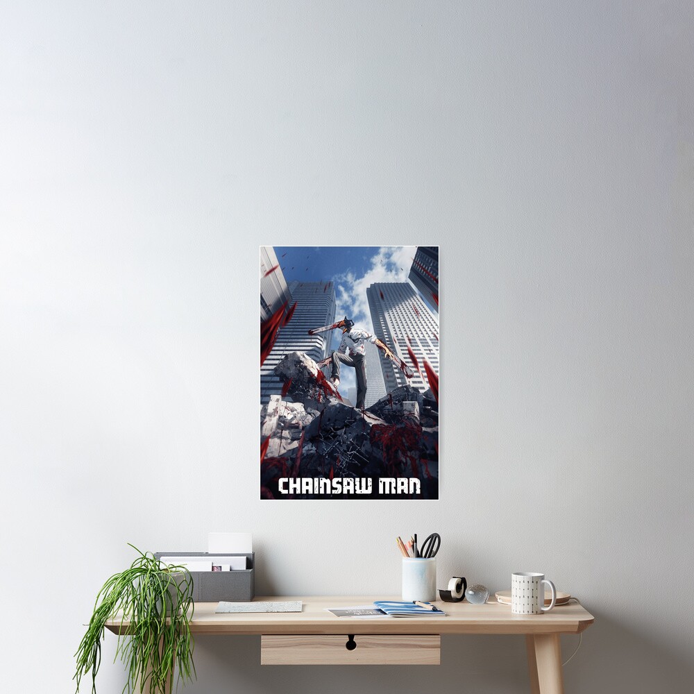 "Chainsaw Man key visual" Poster for Sale by SeerEmperor Redbubble