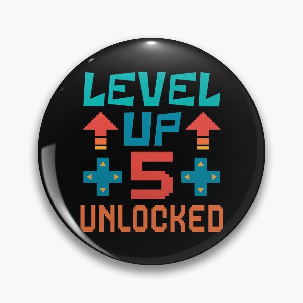 Item preview, Level Up, 5 Unlocked. Retro  designed and sold by ACC .