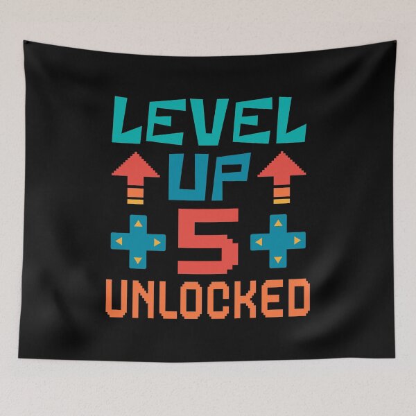Item preview, Level Up, 5 Unlocked. Retro  designed and sold by ACC .