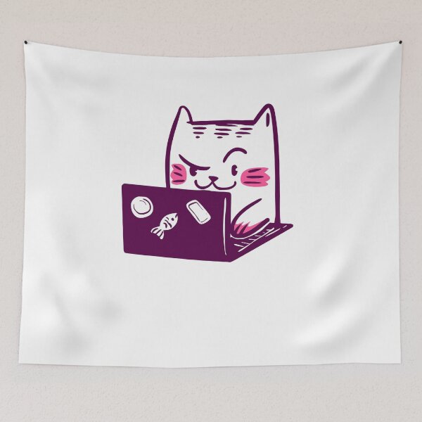 Item preview, cute cat programming designed and sold by ramonparaiba.