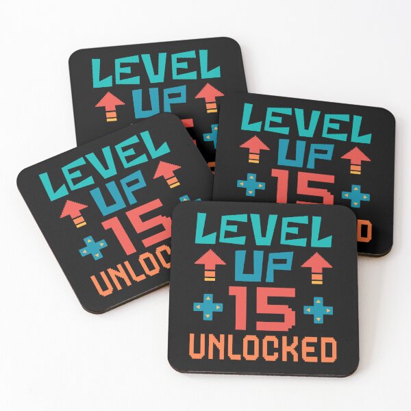Item preview, Level Up, 15 Unlocked. Retro  designed and sold by ACC .