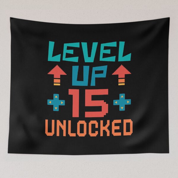 Item preview, Level Up, 15 Unlocked. Retro  designed and sold by ACC .