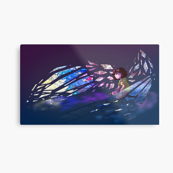 Stained Glass Chara - Print Metal Print