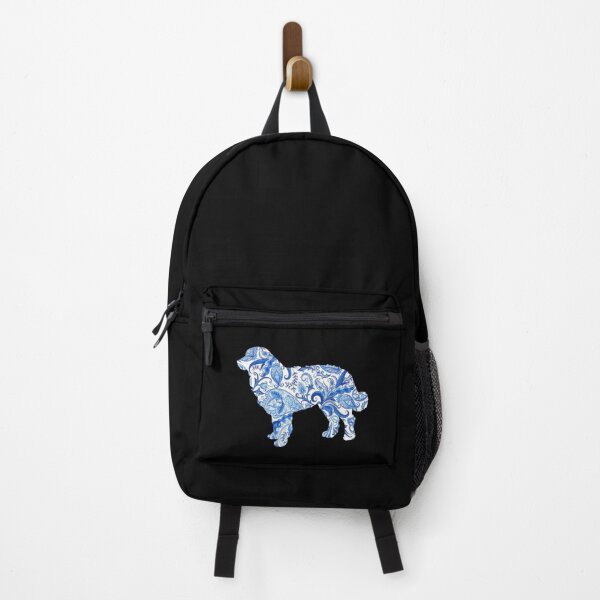 Artikelvorschau, Paisley-blaue Berner Sennenhund-Silhouette entworfen und verkauft von ODINDISA.