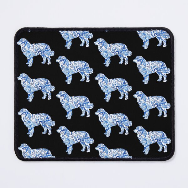 Item preview, Paisley blue Bernese Mountain Dog silhouette designed and sold by ODINDISA.