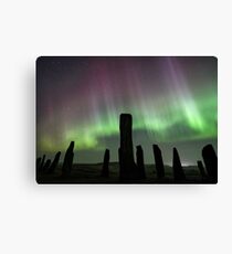 Callanish standing stones and Aurora Canvas Print
