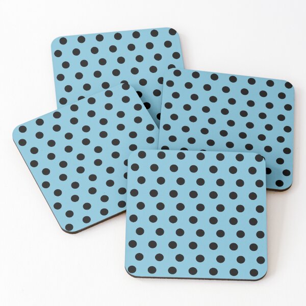 Artikelvorschau, Klassisches Polka Dot_ Schwarz Mittelblau Pastellblau Weiches Blau Babyblau entworfen und verkauft von mimihuang creations.