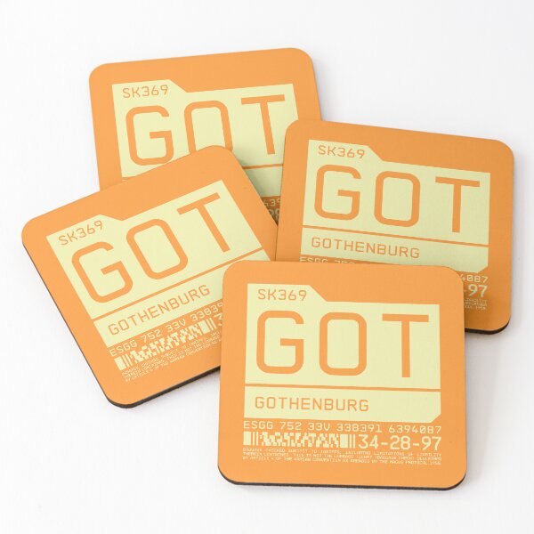 Artikelvorschau, Luggage Tag C - GOT Gothenburg Sweden entworfen und verkauft von VoodooCircus.