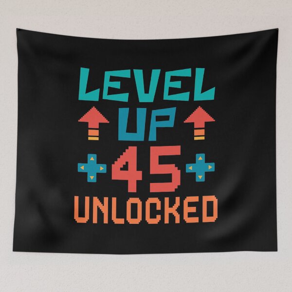 Item preview, Level Up, 45 Unlocked. Retro  designed and sold by ACC .