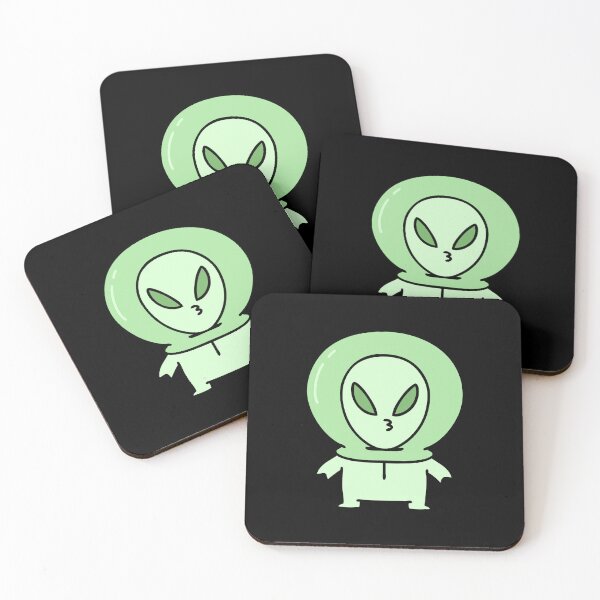 Item preview, Cute Creepy Green Alien Astronaut designed and sold by PotluckPrints.