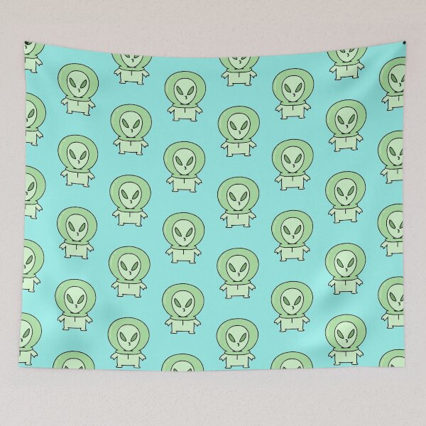 Item preview, Cute Creepy Green Alien Astronaut designed and sold by PotluckPrints.