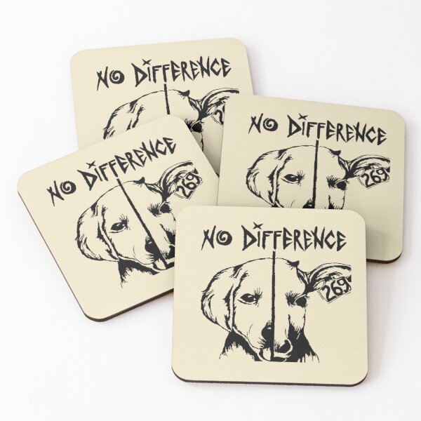 Item preview, "No difference" -  Pro Vegan Vegetarian Animal Lover Veggie designed and sold by AdesignTEE.