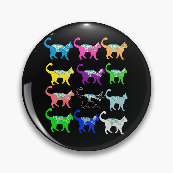 Item preview, Colorful Swedish Dala Dalecarlian Horse Kitty Cats Cat designed and sold by funnytshirtemp.