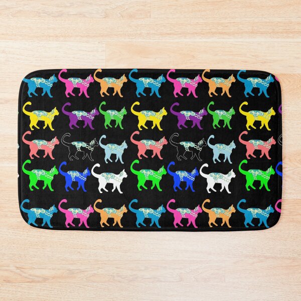 Item preview, Colorful Swedish Dala Dalecarlian Horse Kitty Cats Cat designed and sold by funnytshirtemp.