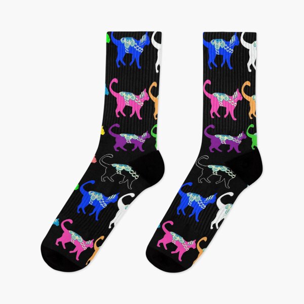 Item preview, Colorful Swedish Dala Dalecarlian Horse Kitty Cats Cat designed and sold by funnytshirtemp.