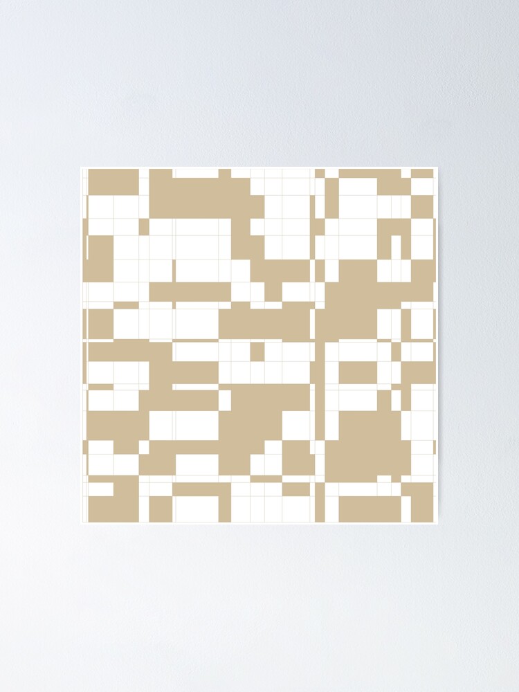 "Beige Crossword Puzzle Beautiful Interior Design" Poster for Sale by