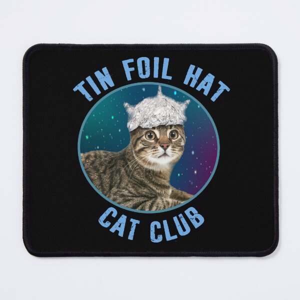 Item preview, Tin Foil Hat Cat Club Conspiracy Theory Kitty Space Funny designed and sold by funnytshirtemp.