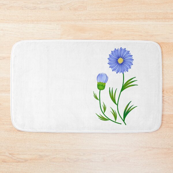 Item preview, Asters with leaves, illustration designed and sold by OM-lova.