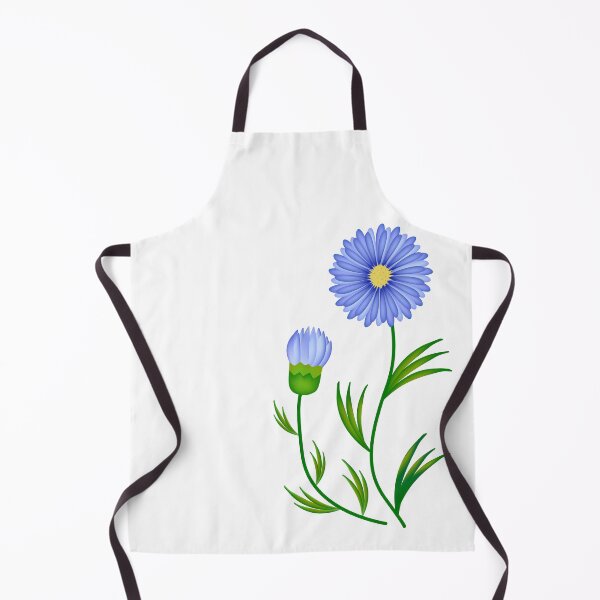 Item preview, Asters with leaves, illustration designed and sold by OM-lova.