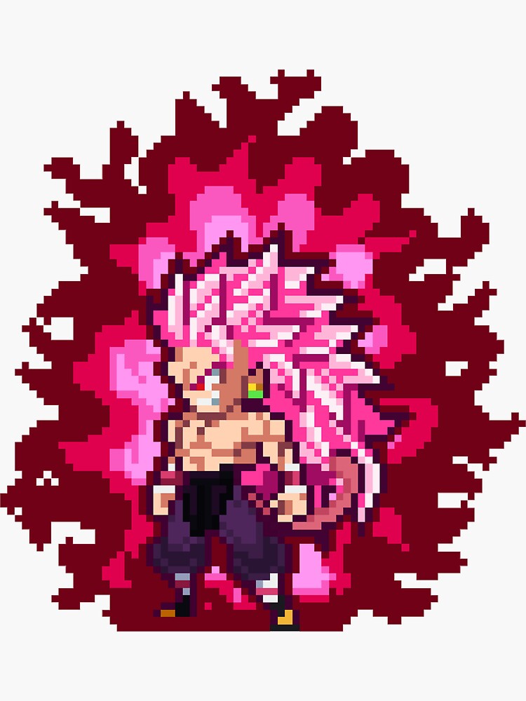 Broly Super Saiyan 5 HQ Pixel Edition Sticker for Sale by adventfan