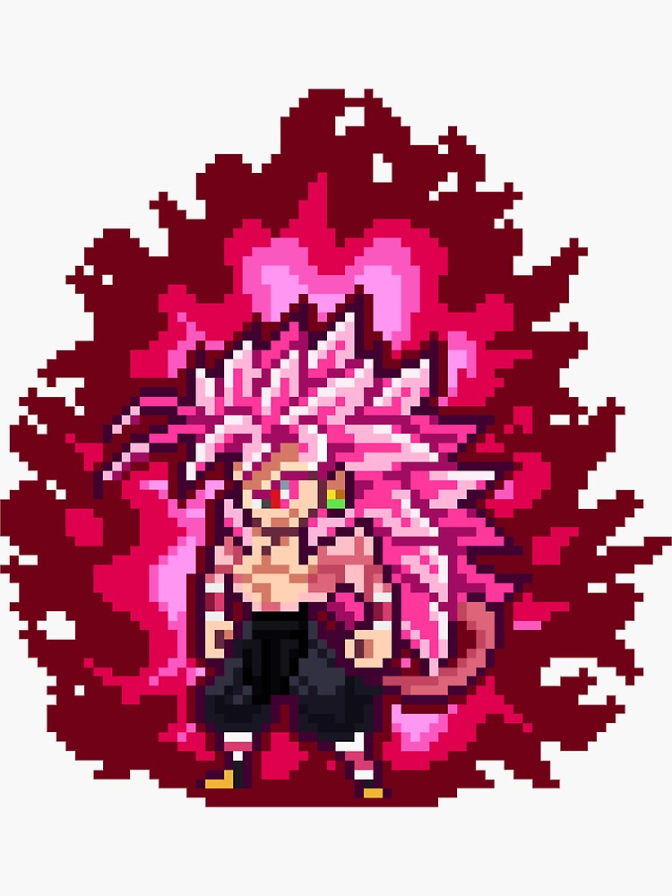 Broly Super Saiyan 5 HQ Pixel Edition Sticker for Sale by adventfan