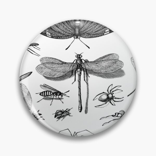 Item preview, The Retro Insect Moth Poster, 80s and 90s Nostalgia Libelle Pattern designed and sold by DiensDesign.