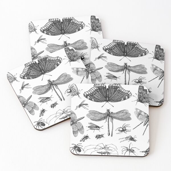 Item preview, The Retro Insect Moth Poster, 80s and 90s Nostalgia Libelle Pattern designed and sold by DiensDesign.