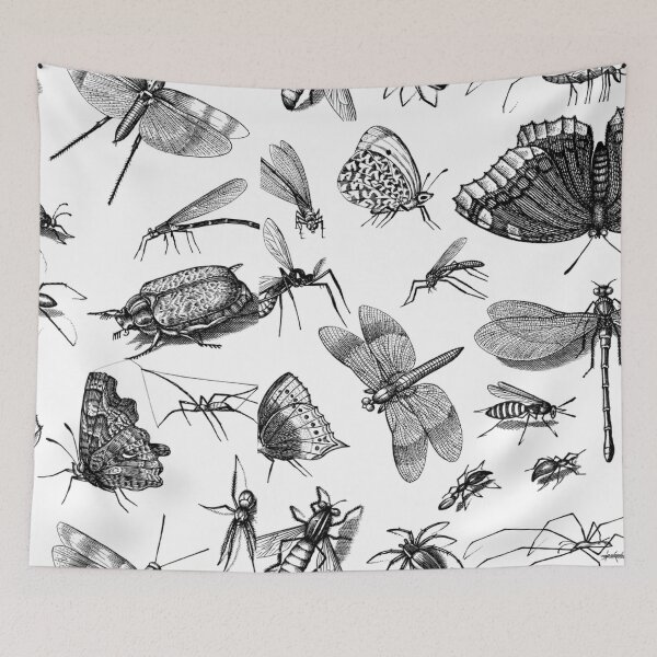 Item preview, The Retro Insect Moth Poster, 80s and 90s Nostalgia Libelle Pattern designed and sold by DiensDesign.