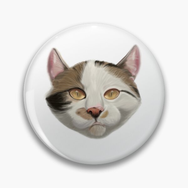 Item preview, Cute white, brown and black cat  designed and sold by Colonels  Basement.