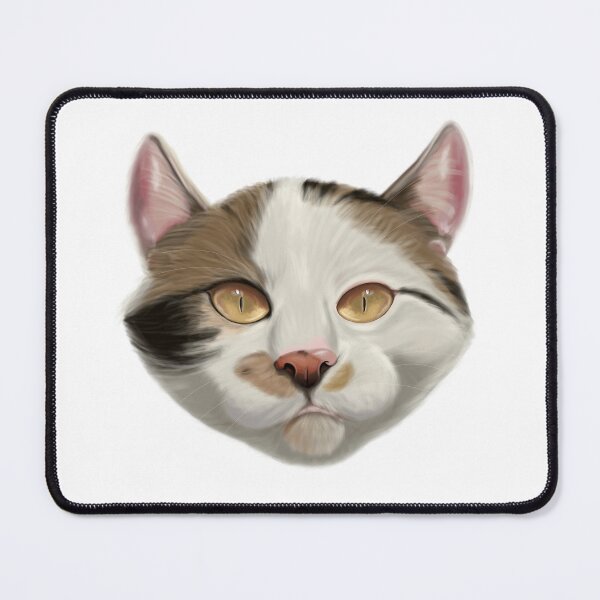 Item preview, Cute white, brown and black cat designed and sold by Colonels Basement.