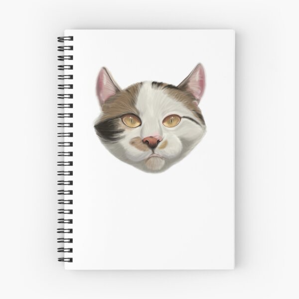 Item preview, Cute white, brown and black cat  designed and sold by Colonels  Basement.
