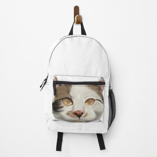 Item preview, Cute white, brown and black cat designed and sold by Colonels Basement.