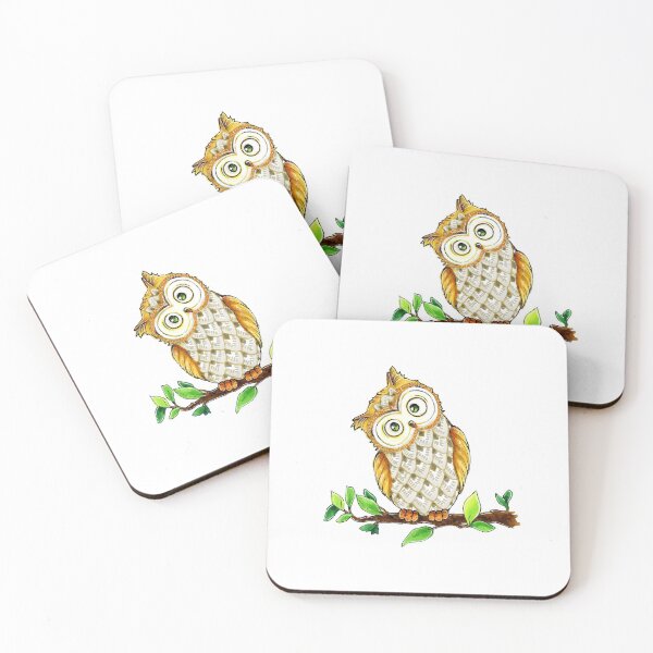 Item preview, Owl on a green background designed and sold by chidori.