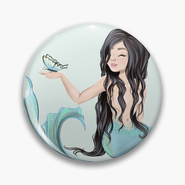 Item preview, Animal Rescue Butterfly Save Oceans Girl Mermaid  Illustration designed and sold by CreativeBu.